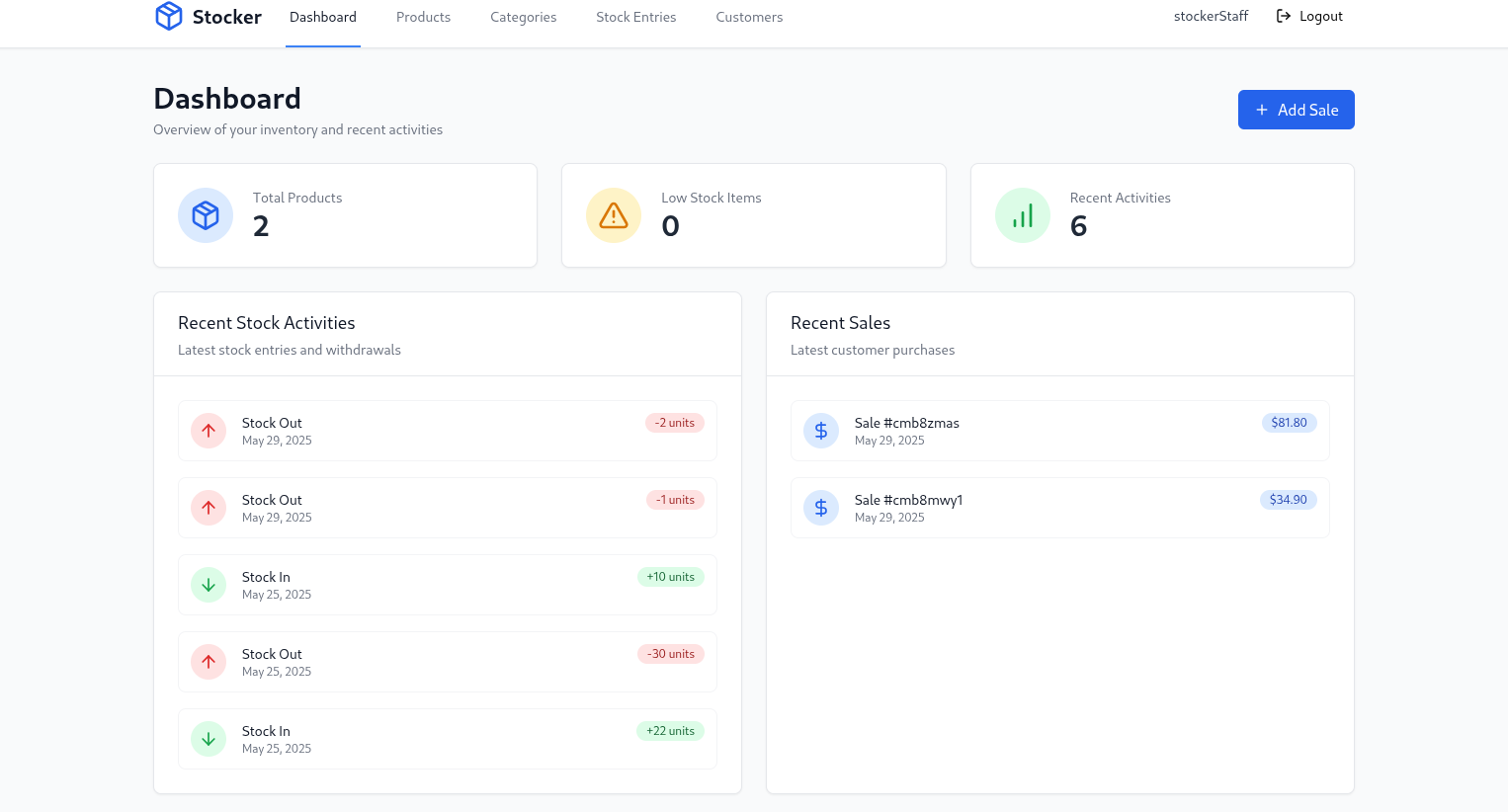 Stocker screenshot
